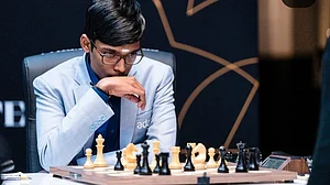 File : File photo of India's 18-year-old chess grandmaster R Praggnanandhaa.